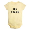 thumbnail image 2 of iDzn Big Cousin Funny Rompers For Babies, Newborn Baby Unisex Bodysuits, Infant Jumpsuits, Toddler 0-24 Months Kids One-Piece Oufits, 2 of 5