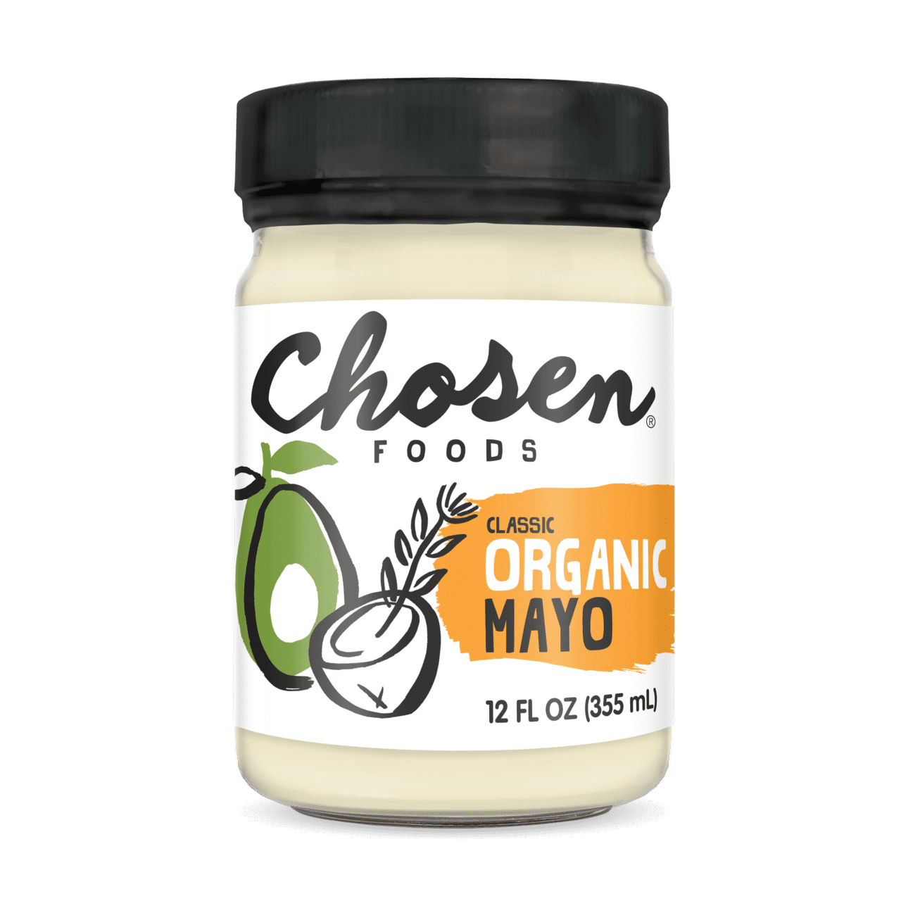 CHOSEN FOODS Classic Organic Mayo, 12 fl oz