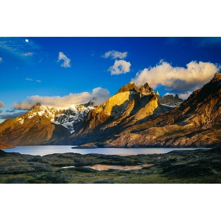 Sunrise in Torres Del Paine National Park in Southern Chilean Patagonia Print Wall Art By Jay