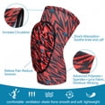 thumbnail image 2 of TUOYR Compression Padded knee Sleeve Knee Protection Anti-Slip Leg Sleeve with Protective Pad for Football Basketball Baseball Volleyball - Adult & Youth Size (Flash Red, 1 Pair), 2 of 8
