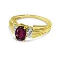 thumbnail image 3 of 14k Yellow Gold Oval Rhodolite Garnet And Diamond Ring, 3 of 6