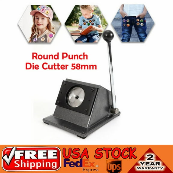 70mm DIY Round Punch Die Cutter Manual Paper Card Button Graphic Maker Machine