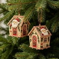 thumbnail image 3 of Clearance! Christmas 3D Wooden House Art DIY Kit Relaxing Craft, Holiday Christmas Handmade Pearl Art Kit Decoration Gifts Kidults Craft for Family Holiday Activity Christmas Gift #26, 3 of 6