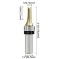 thumbnail image 5 of MOMOJIA Industrial 12.7mm Double Bearing Rabbeting Router Bit 1/2Inch Shank for Woodworking and Composite Materials Smooth Cut, 5 of 7