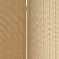 thumbnail image 4 of 3 Panel Bamboo Shade Roll Room Divider, Beige- Saltoro Sherpi, 4 of 5