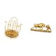 thumbnail image 5 of Organizador de tazas giratorio con escultura de toro, moderno soporte de drenaje de metal, arte Feng Shui de oso, y ganado, mueble de escritorio,, 5 of 8