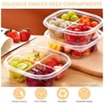 thumbnail image 4 of Reusable Lunchable Containers with Lids, Compartment Snack Containers Clear Plastic Snack Container for Kids Adults Meal Prep, Food, Snacks, Lunch, Grab and Go, 4 of 9
