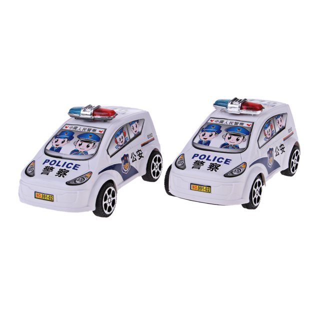 2 Piezas Juguete de Simulación Coche de Policía Sunnimix Juguete chino del coche de policía