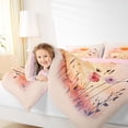 thumbnail image 4 of Manfei Natural Landscape Sunset Full Size Comforter Sets,Colorful Flower Floral Bedding Comforter Set,Orange Pink Bedding Sets For Teens,Super Cozy Room Decor Reversible,3pcs, 4 of 8