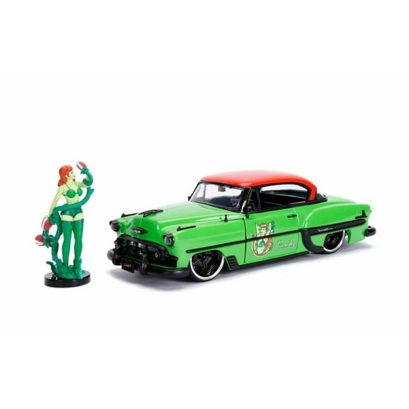1953 Chevorlet Bel Air with Poison Ivy Figurine, Posion Ivy - Jada 30455 - 1/24 scale Diecast Model Toy Car