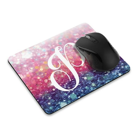 WIRESTER 8.66x7.08 in Rectangle Mouse Pad with Non-Slip Rubber Base for Computers  Laptop  Office & Home - Gliter Pink Blue P price history on PriceWatchPro