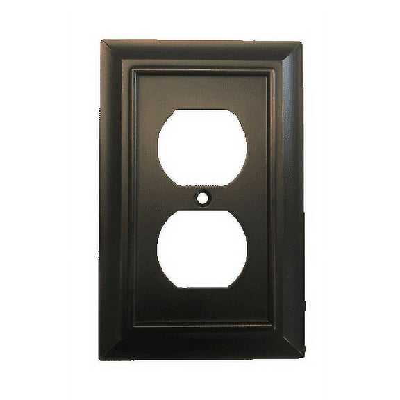 Brainerd W10086-BZM Architectural Single Duplex Outlet Cover Plate Matte Bronze
