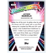 2024 Topps Chrome Jayden Daniels Washington Commanders FS-2 Future Stars Refractor Football Card