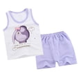 thumbnail image 3 of Sets de Chaleco de Cuello sin Estampado de Dibujos Animados con Pantalones Cortos para Niños 70 CUTICAT traje de verano para niños, 3 of 8