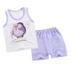 thumbnail image 3 of Bebé niño niña sin mangas de dibujos animados Casual traje chaleco pantalones pantalones cortos ropa 60 perfke traje de verano para niños, 3 of 9