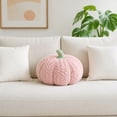 thumbnail image 6 of Pumpkin Throw Pillow, Fluffy Sherpa Pink 11.0 inch Soft Cute 1 Pack, Halloween Home Decor Plush Stuffed Ornament for Bedroom Living Room Party Festival Decoration, 6 of 7