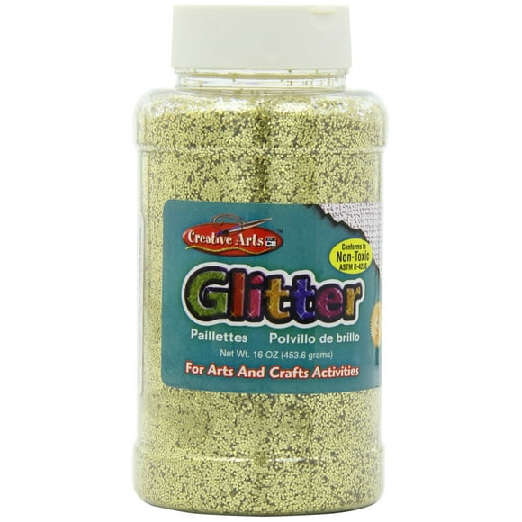 BOTELLA GLITTER 16 OZ ORO
