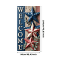thumbnail image 3 of Rustic Welcome Sign American Star Patriotic Banner Decorative Wooden Stars for Home Decor Front Porch Indoor Outdoor, 3 of 8