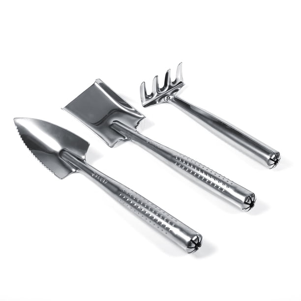 Juego De Herramientas De Jardín, 3 Prácticos Kit De Rastrillo Y Pala De Jardín Con Antideslizante, Mini Herramienta Ligera Para Plantas De Jardín, Accesorio De Jardinería