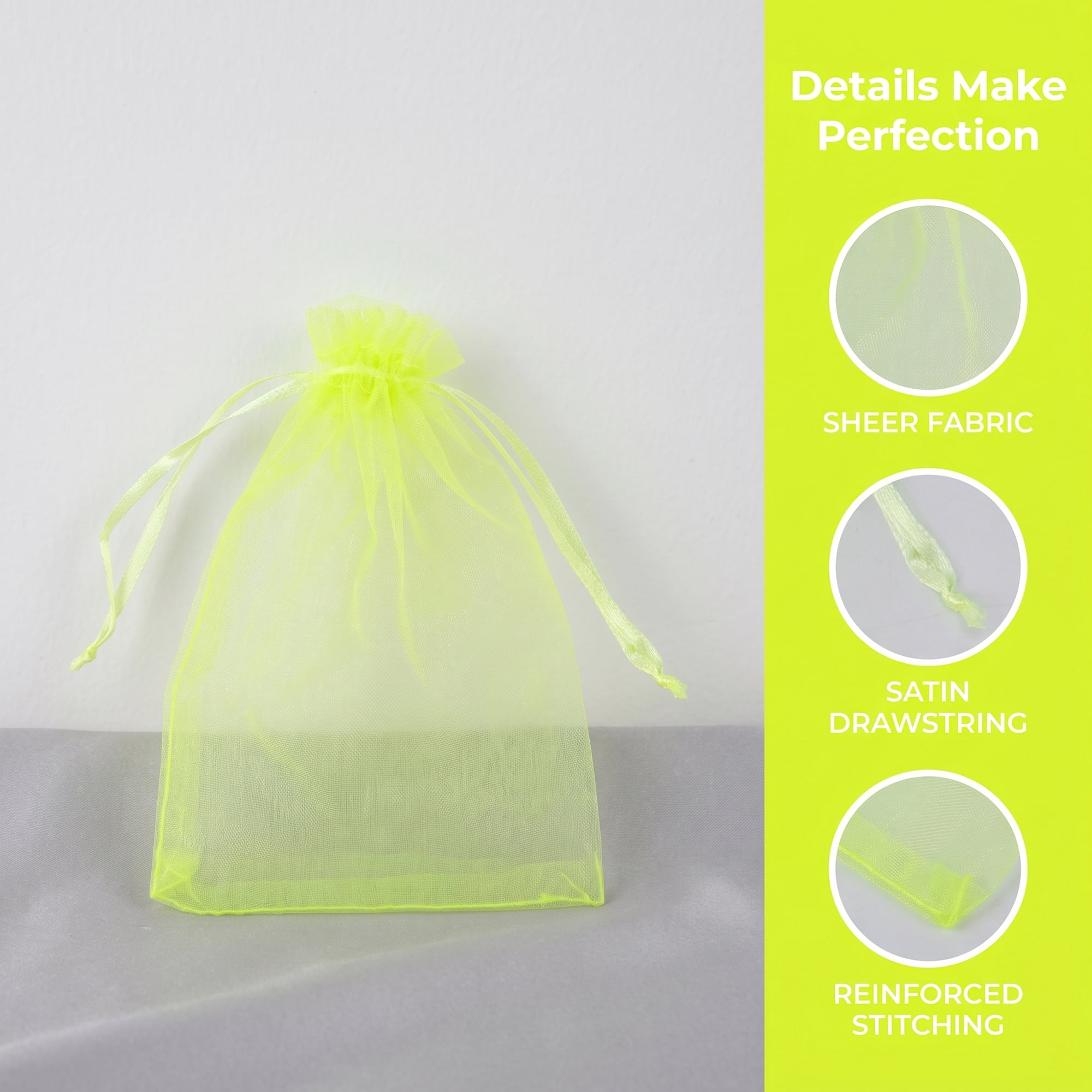 Unique Bargains Multi-Purpose Gift Bags with Handles for Events Green 3.5" x 4.7"
