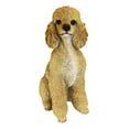 thumbnail image 4 of Grande Statue Réaliste de Poodle Marron 18.5 Pouces H Animal de Compagnie Ami Caniche Chien, 4 of 6