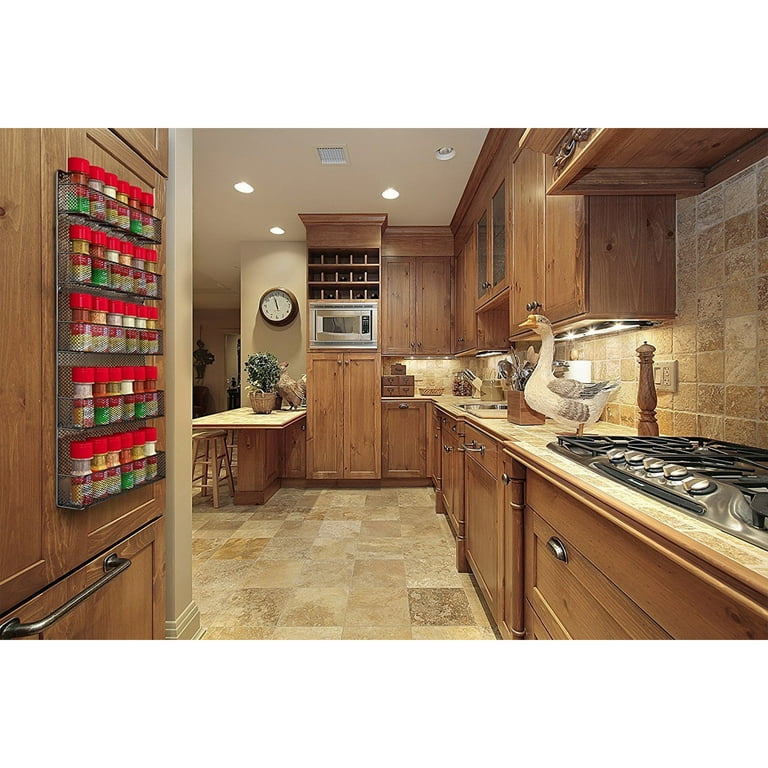 Wooden Kitchen Spice Rack, On The Wall