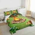 thumbnail image 3 of Feelyou Jungle Adventure Child Bedding Comforter Set, Kawaii Cartoon Fox Twin Comforter Sets, Mystic Camping Lover Reversible Bedding Set, Luxury Bedroom Decor, 2 Pieces, 3 of 8