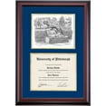 thumbnail image 1 of OCM Diploma Frame for University of Pittsburgh Pitt, Navy/Gold Mat with Pitt Panther Statue Pen & Ink, 24" x 17", 1 of 5