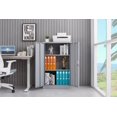 thumbnail image 2 of JINS & VICO Lockable Metal Storage Cabinet, 2 Adjustable Shelves, Gray, 2 of 7