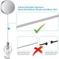 thumbnail image 2 of Heavy Duty Metal Retractable Keychain with Belt Clip, Retraction, 31.5" Steel Cable, Key Chain Retractor, ( 4 Pack), 2 of 5