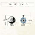 thumbnail image 5 of Women's Evil Eye Pendant Necklace 925 Sterling Silver Greek Amulet Jewelry with Blue Sapphire and Black Cz Amulet Gifts, 5 of 6