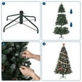 thumbnail image 4 of Pre-Decorated Holiday Christmas Tree, 450 PVC Branch Tips, Partially Flocked Design, Pine Cones, Metal Hinges & Base, Flocked Christmas Tree, Fake Tree for Home, Office, Party, 4 of 12