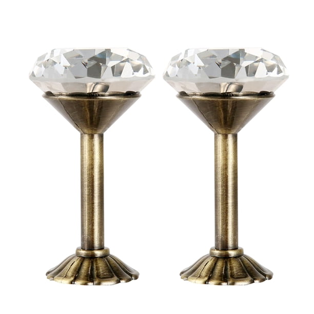 Metal Crystal Rhinestone Tie Backs Ganchos de cortina Holdback Borla Cenefa Soporte de suspensión de pared 2 Piezas AweSitey HA3091-01