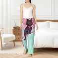 thumbnail image 4 of Fotbe Cats On Broomstick Pantalones de Pijama para Mujer, Pantalones de Dormir, Pantalones Pj con Cordón y Bolsillos-Medium, 4 of 6