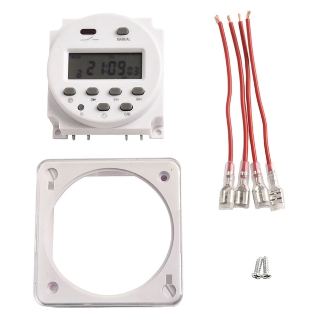 BTOER Billboard Timer LCD Time Switch Rechargeable Battery Backup 16 On/off Programs