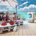 thumbnail image 5 of Ktaxon Portable Air Cooler, 4100CFM Evaporative Swamp Cooler with 13.2Gal/50L Water Tank, Cooling Fan with Oscillating, 3 Speeds, 7.5H Timer, 4 Ice Box, Indoor or Outdoor, 5 of 10