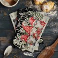 thumbnail image 6 of Christmas Gnomes Kitchen Towels Set of 4, Water Absorbent Dish Towel, Winter Snowflake Pine Xmas Tree Black Decorative Hand Towels - Quick Drying Cloth for Cooking Baking, 18x28 Inch, 6 of 8