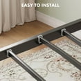 thumbnail image 4 of LEDREM Twin Size Metal Bed Frame with Upholstered Headboard and Footboard, 12.4-Inch Underbed Clearance, 550 lb Capacity, Easy Assembly, Forest Green, 4 of 6