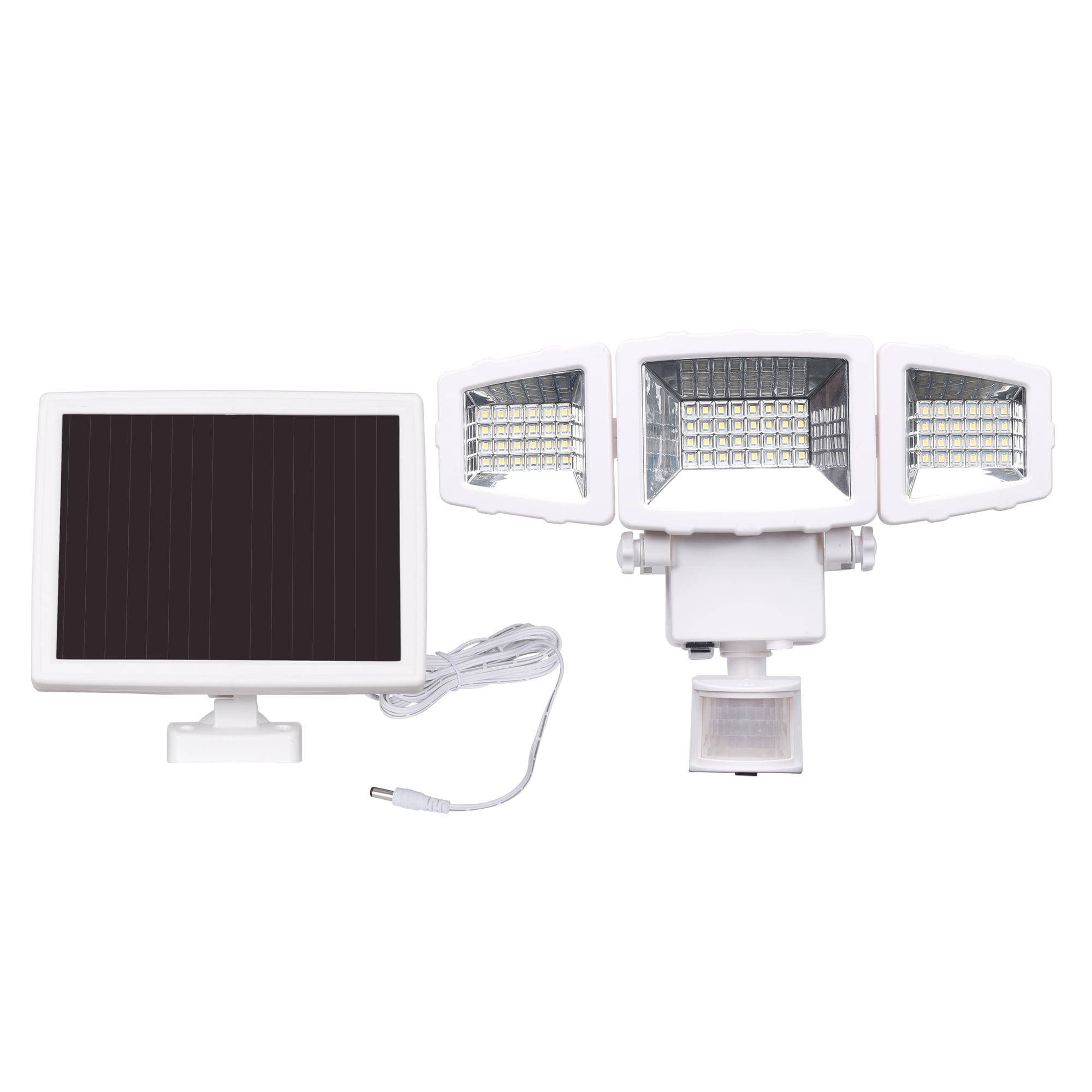 Westinghouse 2000 Lumen LED Triple Head Solar Security Light (White Finish), 55-Watt Equivalent