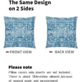thumbnail image 6 of Blue Boho Throw Pillow Covers 16x16 Inch Bohemian Carpet Ethnic Decorative Square Pillow Cases Bohemian Carpet Ethnic Cushion Covers Farmhouse Home Decor for Sofa Couch Outdoor Set of 2, 6 of 6