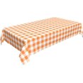 thumbnail image 2 of 60" X 84" Rectangle Tablecloth Orange and White Checkered Buffalo Plaid Gingham Tablecloth - Oblong Polyester Table Cover Reusable Water Resistant for Thanksgiving Christmas Holiday Décor, 2 of 5