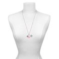 thumbnail image 3 of Delight Jewelry Silvertone Star of David with Beaded Border - Light Pink Heart Nurse Strong Zoe Necklace, 3 of 4