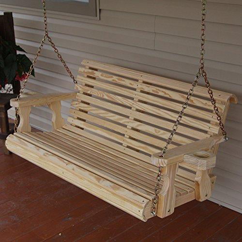 QUICK SHIP-Amish Heavy Duty 800 Lb Mission 4 ft Porch Swing With Cupholders-USA 