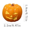 thumbnail image 2 of Qiulaii Mini Resin Jack O Lantern Figurines Small Artificial Pumpkin Ornaments Waterproof Tabletop DIY Craft Halloween Party Home Accent Decorations, (E), 2 of 7