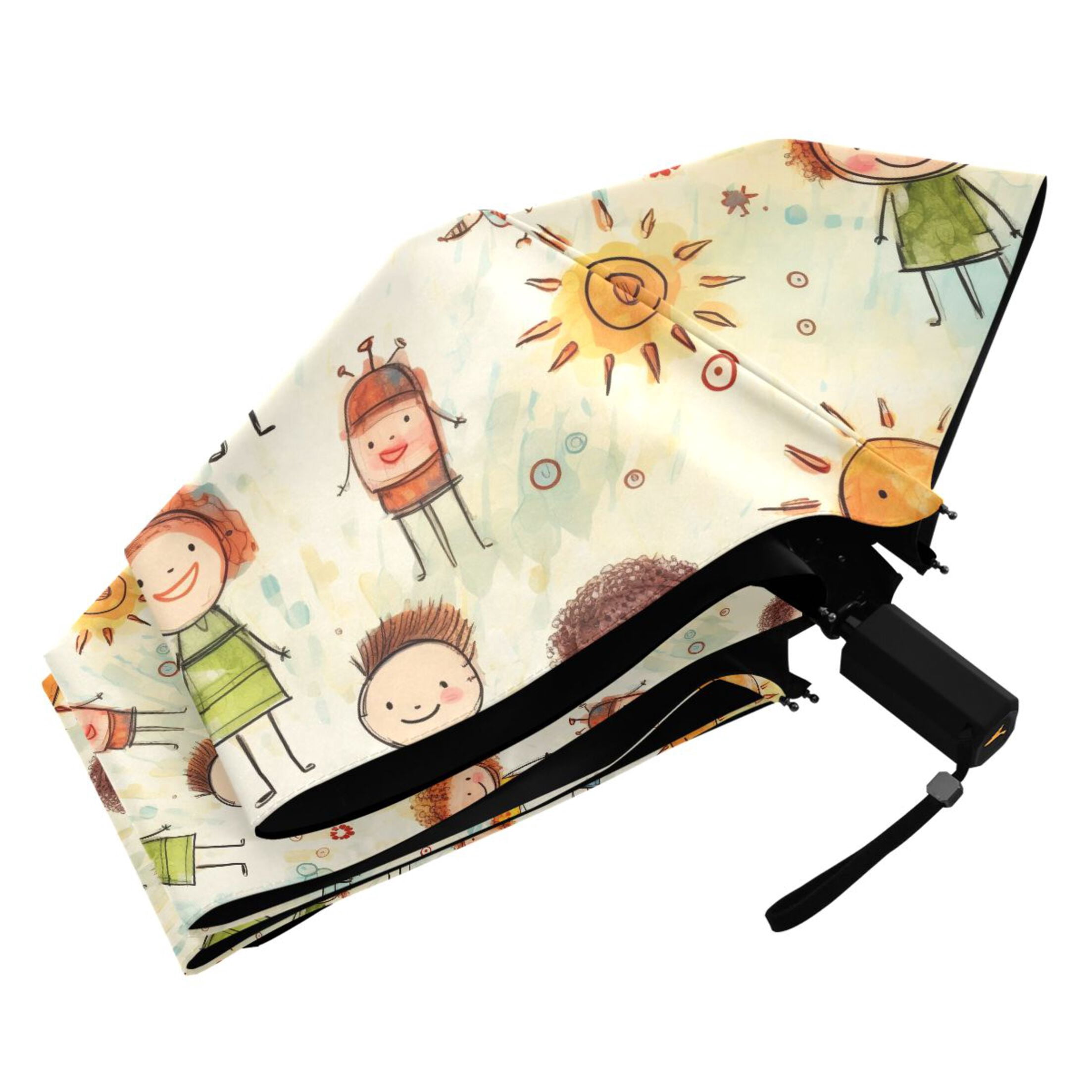 Sun and Kids Compact Sun Umbrella Windproof Travel Umbrellas for Rain Strong Portable UV Protection