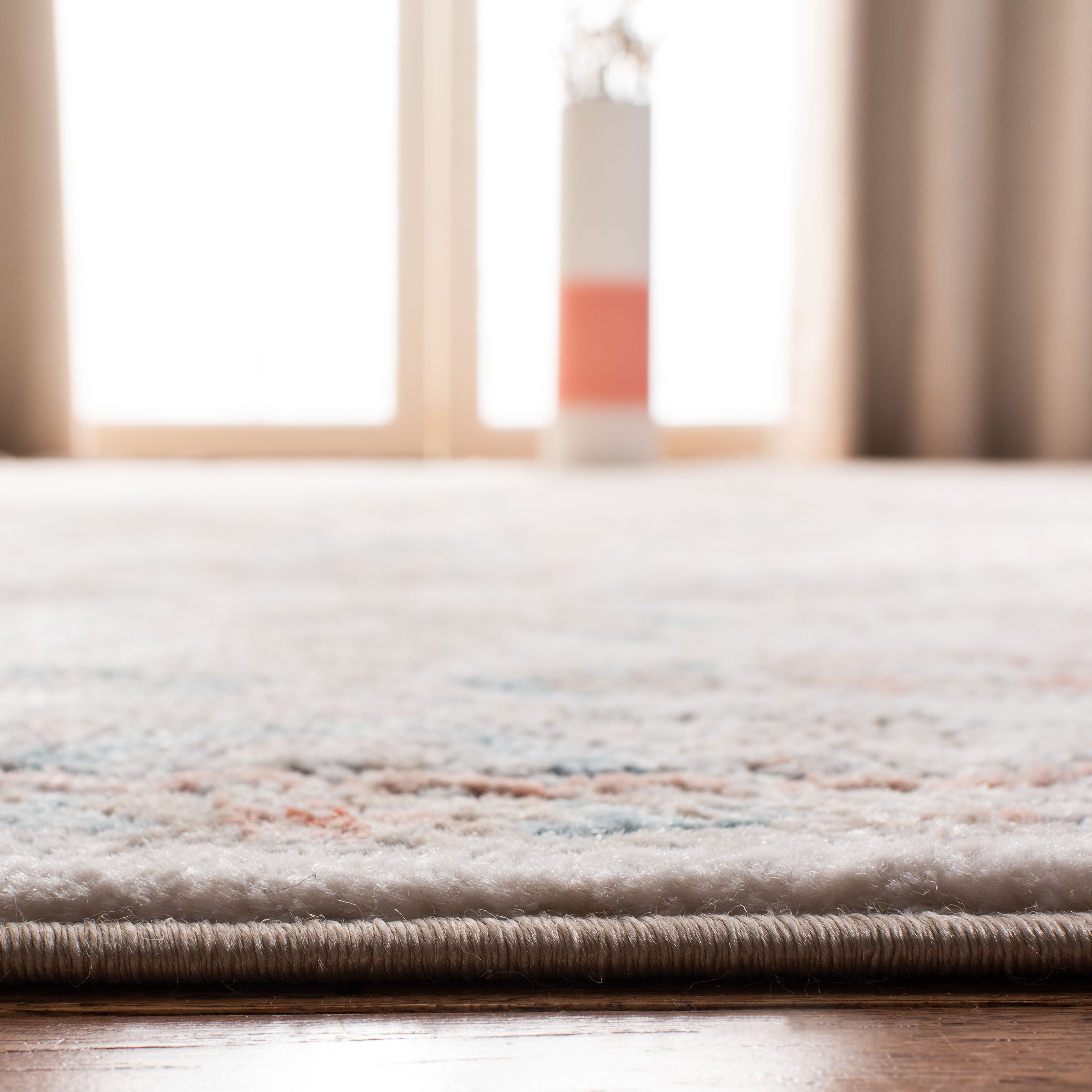 SAFAVIEH Oregon Einri Floral Runner Rug, Grey/Ivory, 2'2" x 10'
