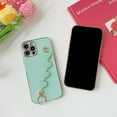 thumbnail image 4 of Compatible with iPhone 13 Pro Max Case 6.7 inch 2021 Release Luxury Plating Soft TPU Case with Love-Heart Strap Bracelet Chain Shiny Cute Pretty Protective Phone Cover for Women Grils Black, 4 of 11