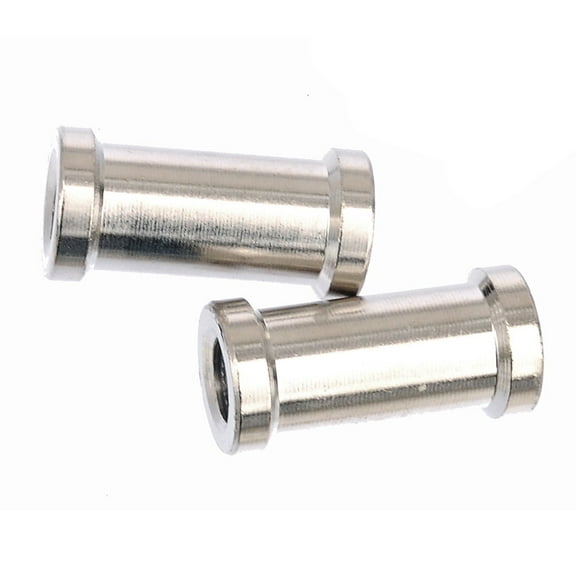 (2 Packs) 32mm 1/4" to 3/8" inch Female to Female Convertor Threaded Screw Adapter Spigot for Studio Light Stand, Hotshoe/Coldshoe Adapter Ball Head Flash Trigger Receiver