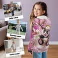 thumbnail image 6 of Uorisanigo Zip Up Hoodies Long Sleeve Hooded Jacket Oversized Pink Cherry Blossom Panda Sweatshirt with Pockets Casual School Athletic Sweatshirt Hoodie Spring Fall Outwear, 6 of 8
