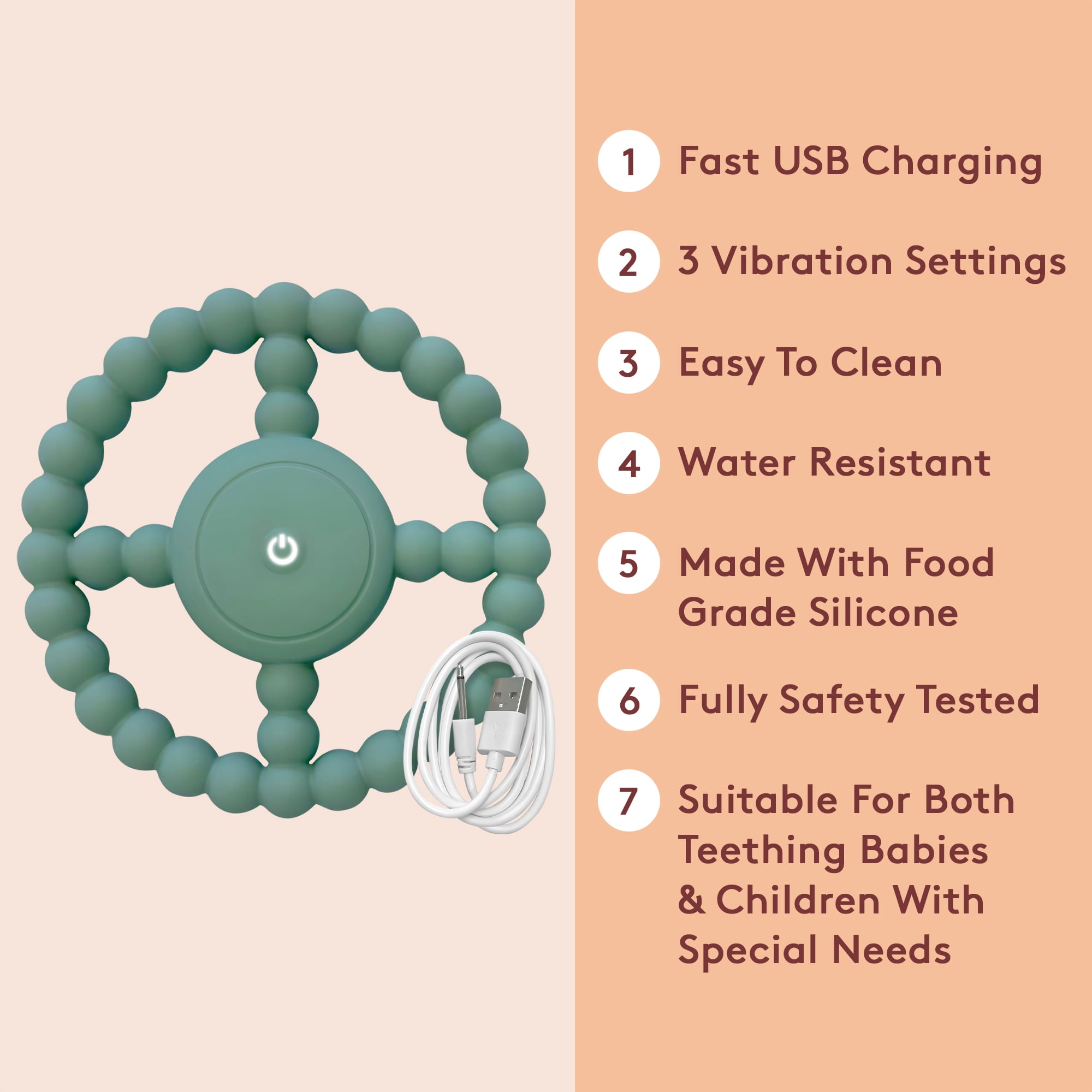 Vibrating Sensory Chew Toy - USB Chargeable Chewy Jamaica | Ubuy